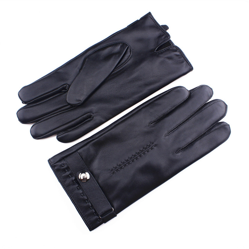 2015 新款男士绵羊皮手套 冬季加绒加厚触屏真皮手套