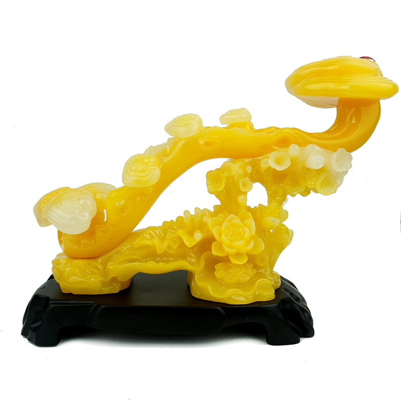 仿玉树脂工艺品玉如意摆件婚庆创意礼品家居装饰旅游景区纪念品