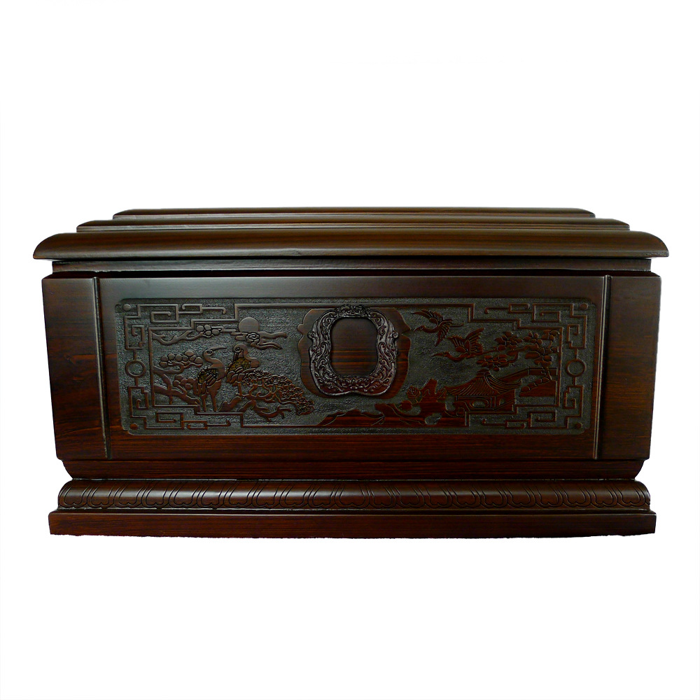 厂家批发殡葬用品盛世通宝38公分木制骨灰盒精品骨灰盒寿盒