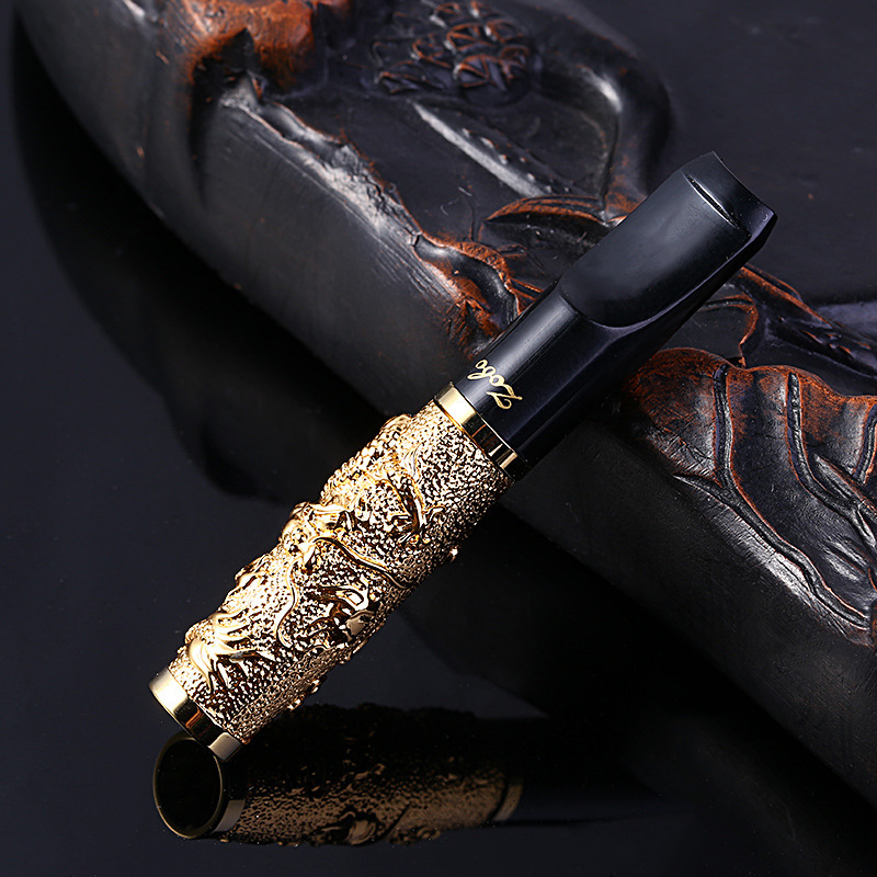 zobo正牌烟嘴 黄金烟嘴 24k真金电镀龙纹 高档烟具礼品 过滤烟嘴