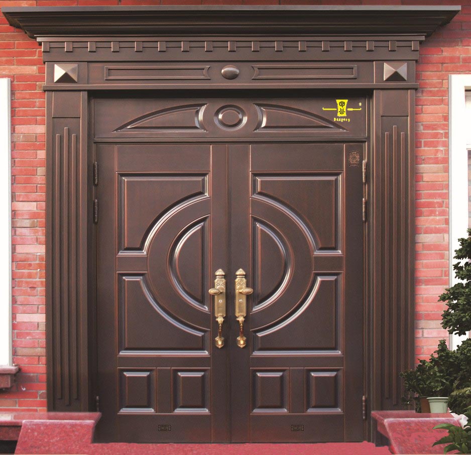 豪华别墅工艺铜门 仿铜门 非标门 私人订制