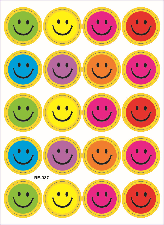 儿童奖励贴纸贴画 幼儿园表扬卡通贴纸 五角星小红花笑脸大拇指好