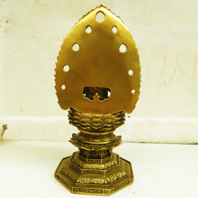 台湾祥狮如来佛纯铜大日如来佛像摆件黄铜铸造家居商务开业摆件