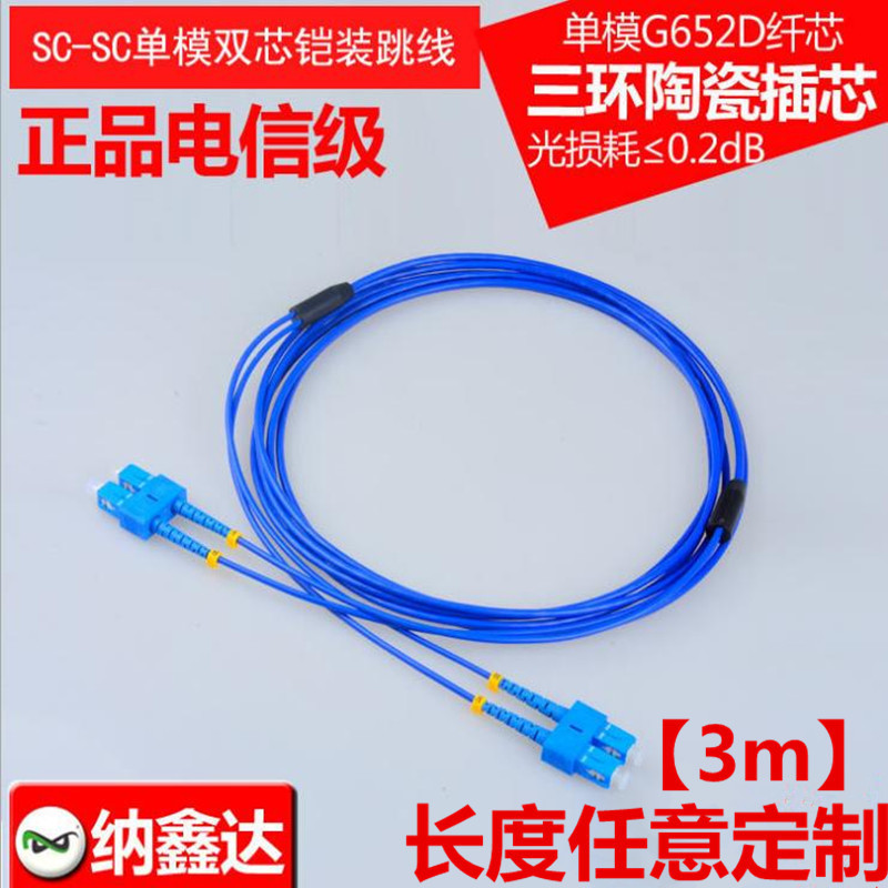 SC-SC单模双芯铠装跳线1