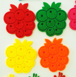 泳强工厂直销无纺布激光配件贴饰布料一串葡萄幼儿园配饰墙贴