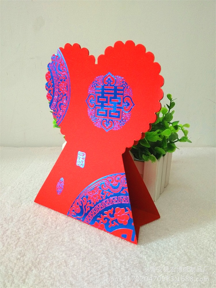 创意心形台卡 爱心席位卡 婚礼嘉宾席卡