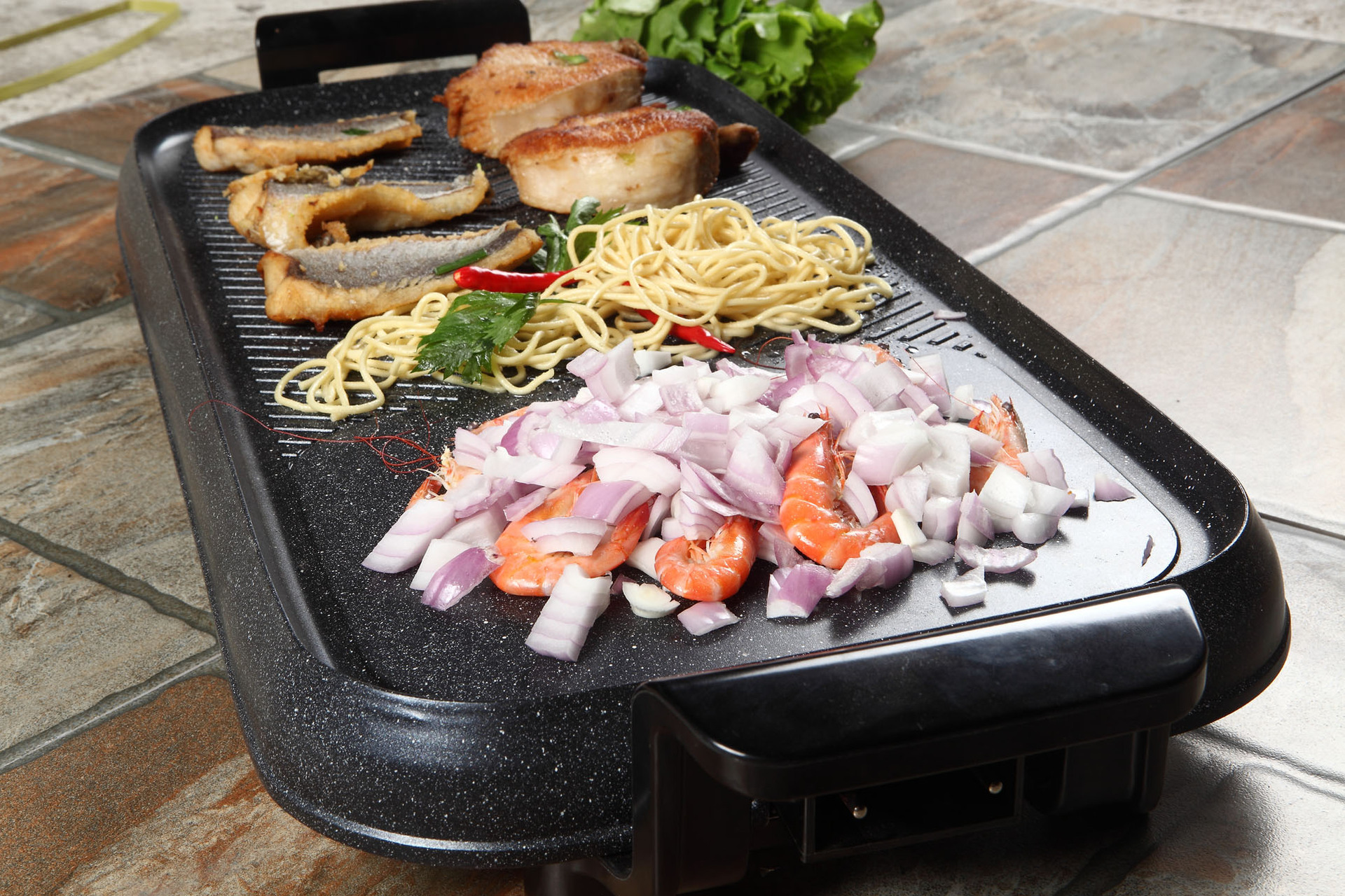 新型特长烤盘家用涮烤一体烧烤王65cm家用精致不粘新榜样x0455