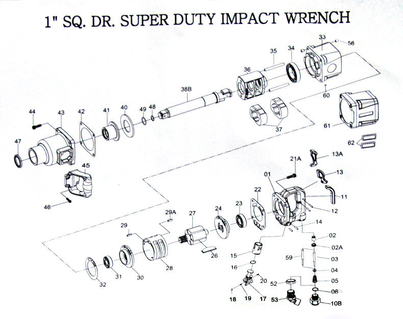 直销台湾进口 强力型1寸风炮 大风炮 重型气动扳手 气动冲击扳手