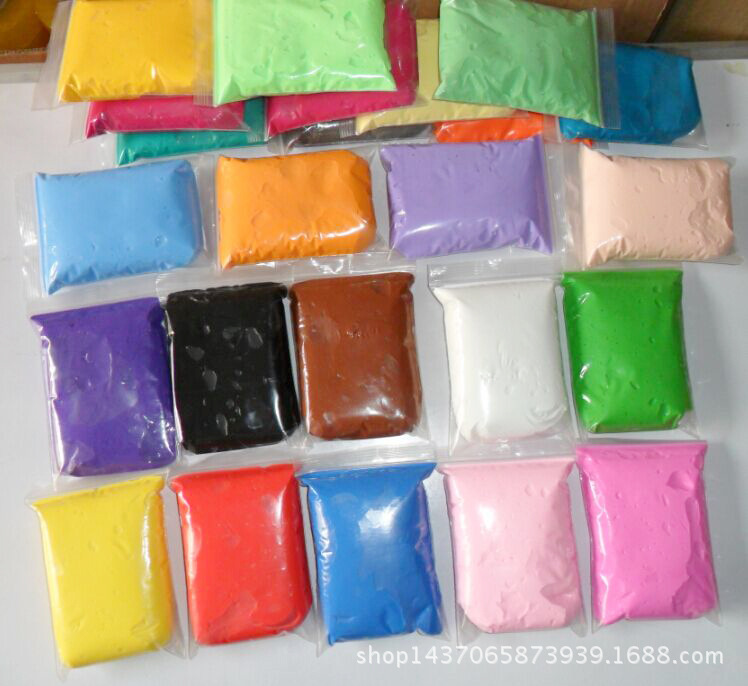 超轻粘土彩泥橡皮泥24色太空泥dyi500克1斤装 5包包邮