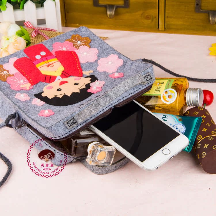 免裁剪 美乐滋不织布手工布艺diy材料包小丸子挎包