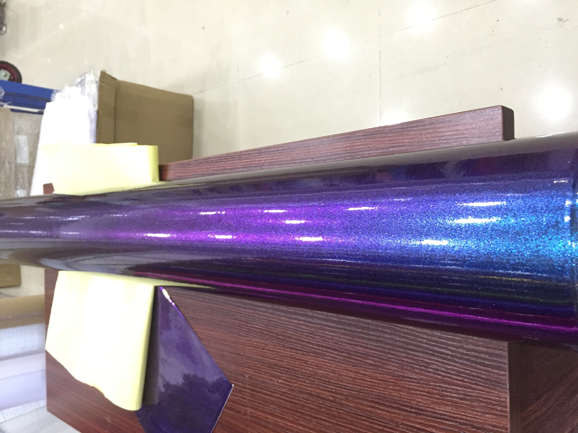 汽车改色贴膜 大珠光变色龙 蓝变紫 星空蓝变紫 渐变色大珠光膜