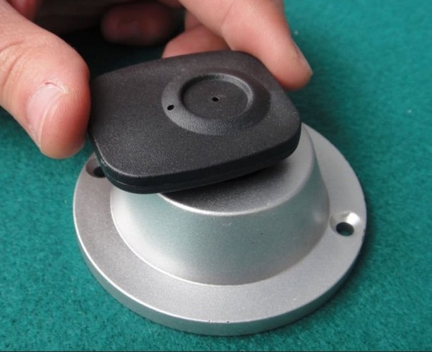 商场电子防盗硬标签 超市服装防盗扣 黑色小方含钉 超市防盗标签