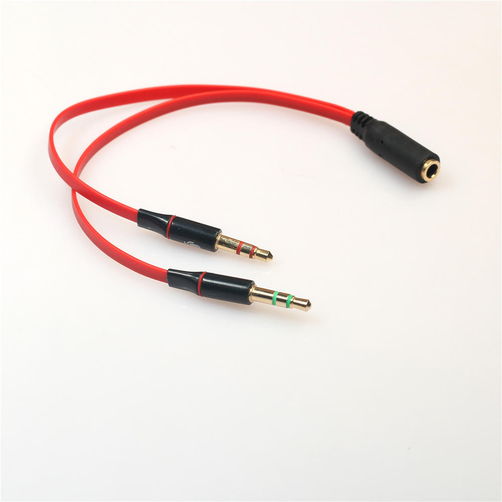 5音频线  二公转一母转接3.5一分二电脑音频转接线 耳机转换线