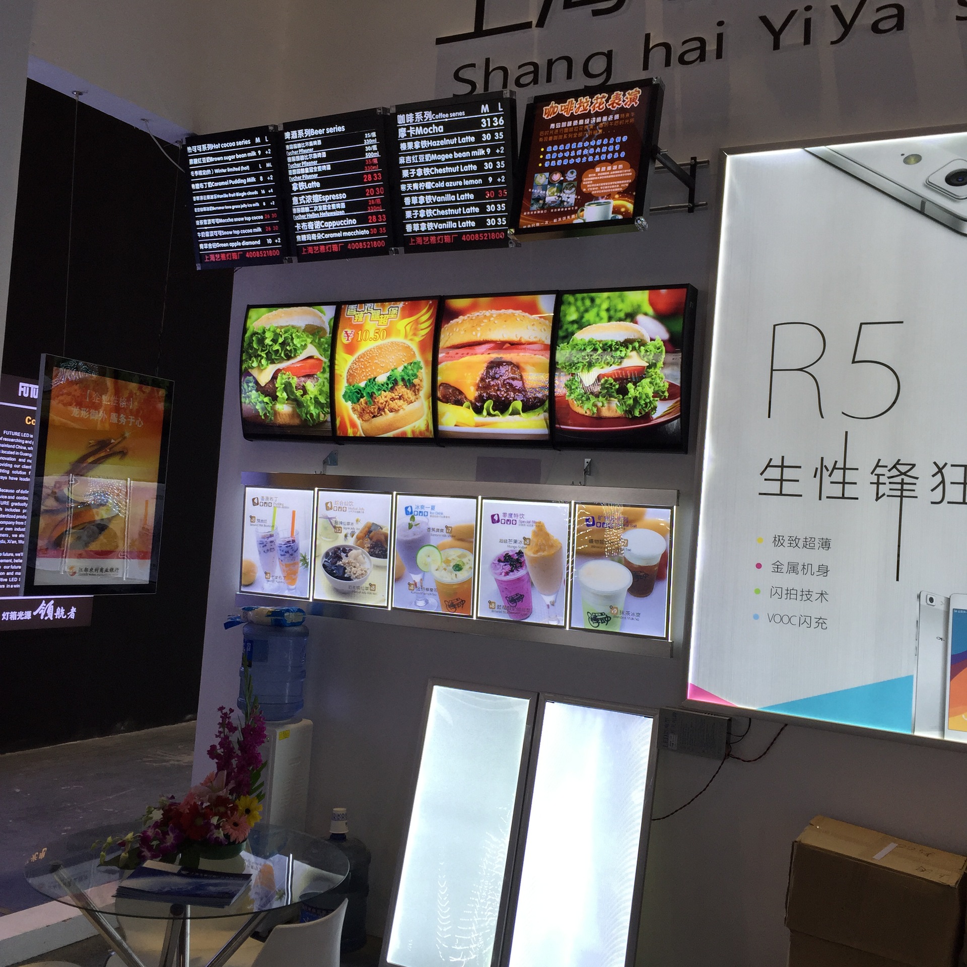 单面弧形点餐灯箱led肯德基广告灯箱汉堡奶茶灯箱快餐店灯箱