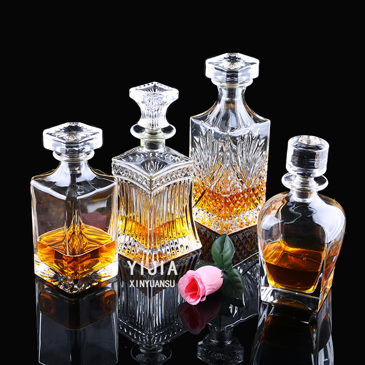 无铅水晶红酒储藏瓶水晶醒酒器水晶酒瓶洋酒瓶玻璃瓶带盖酒瓶
