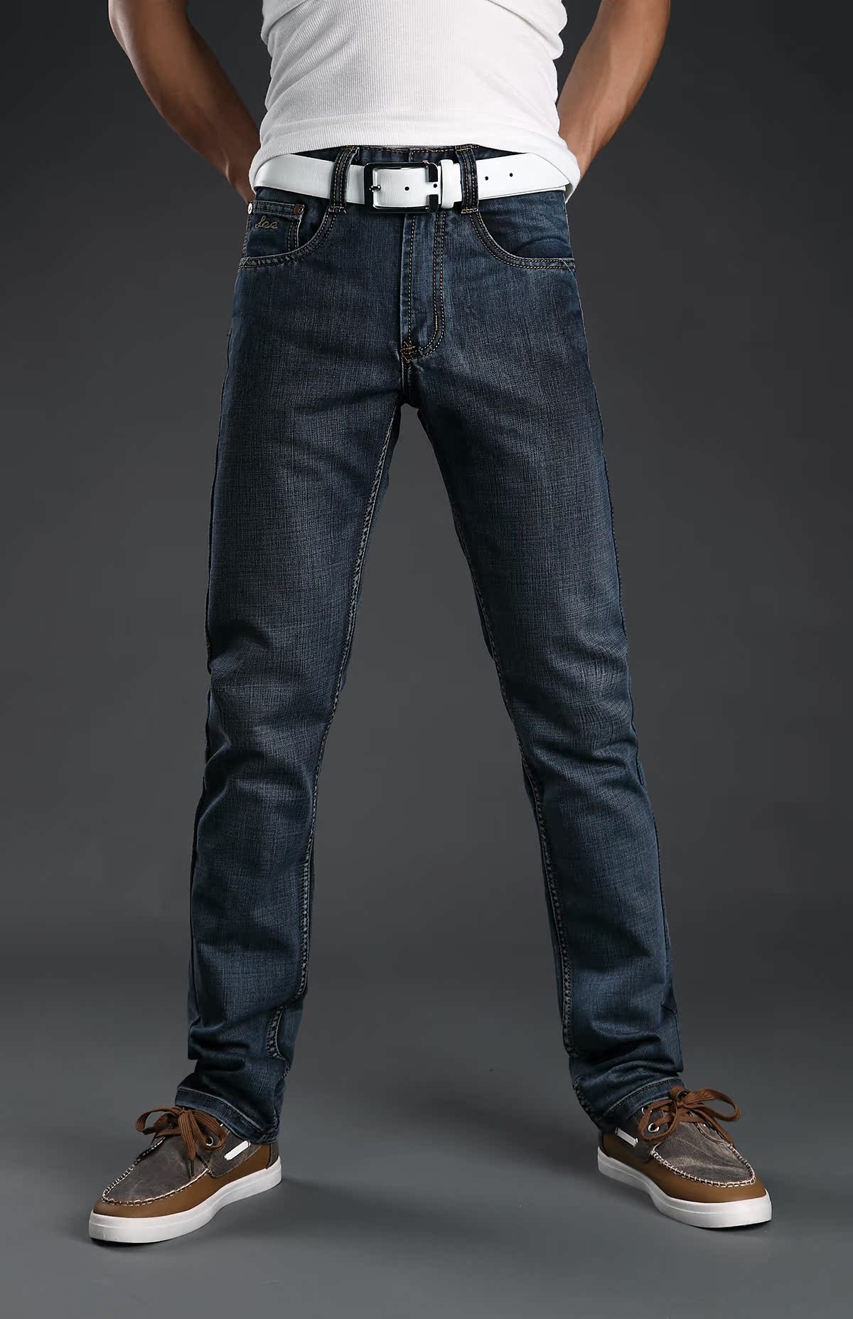 牛仔裤男裤韩版男士牛仔裤批发 春夏新款怀旧男式牛仔裤小直筒裤