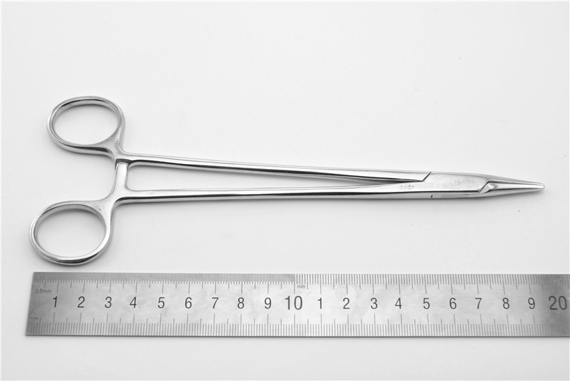 上海金钟医用不锈钢 针持20cm 细针 普通 基础外科手术器械包常用