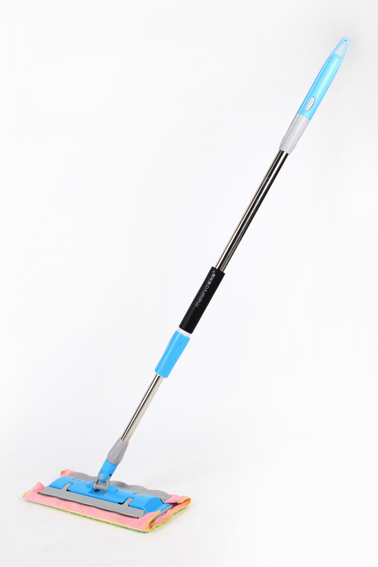 美尔雅高质量35公分长尘推夹布式平板拖把 伸缩地板拖把