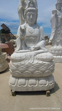 石雕佛像 送子观音 三面佛像 寺庙供奉罗汉雕像 规格定做