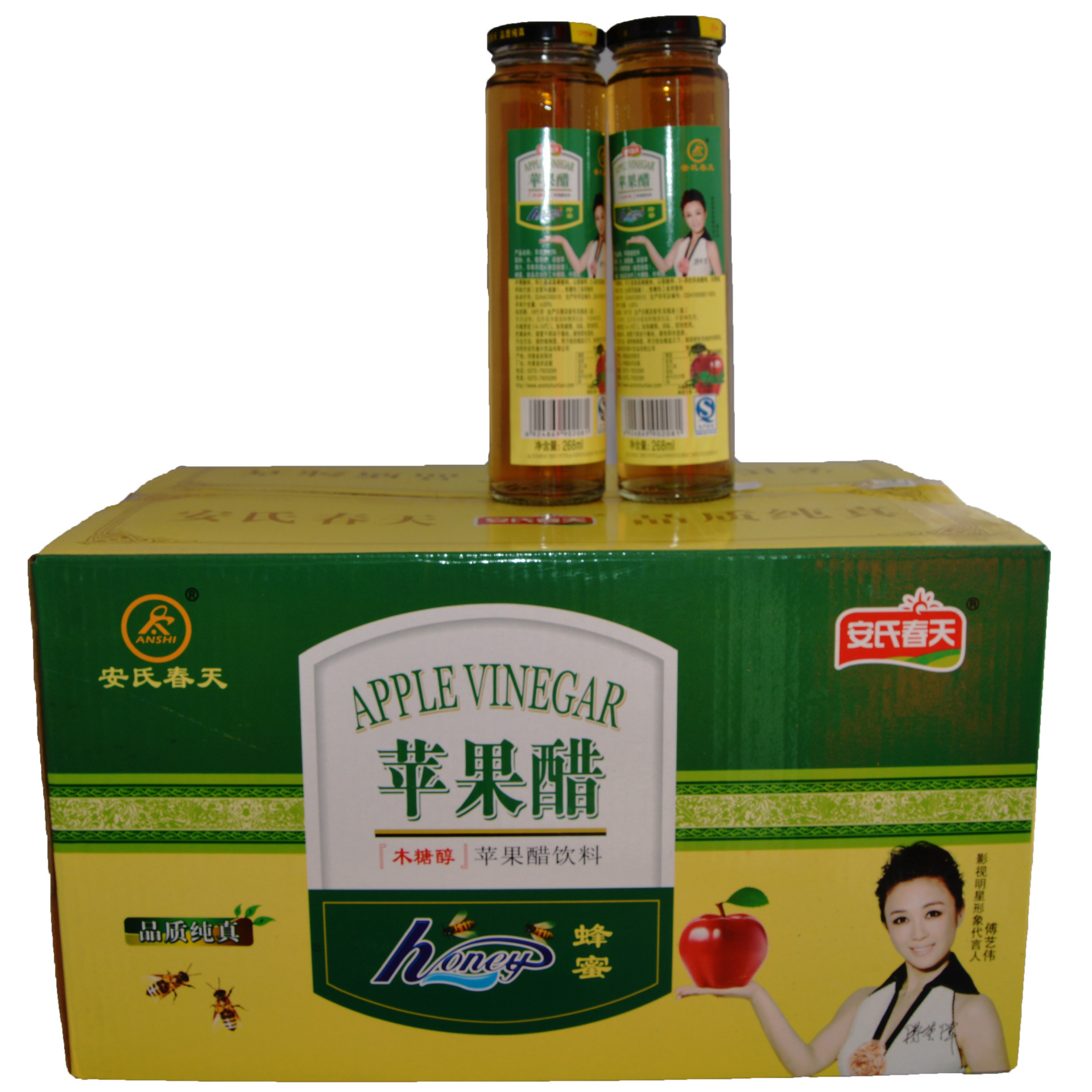 厂家批发 安氏春天苹果醋系列 贵妃蜂蜜苹