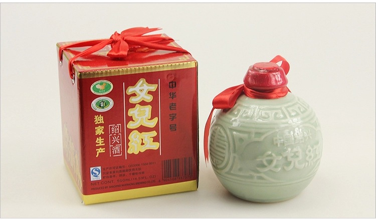 女儿红 绍兴黄酒 女儿红花雕酒 5年陈花雕酒 750ml*12