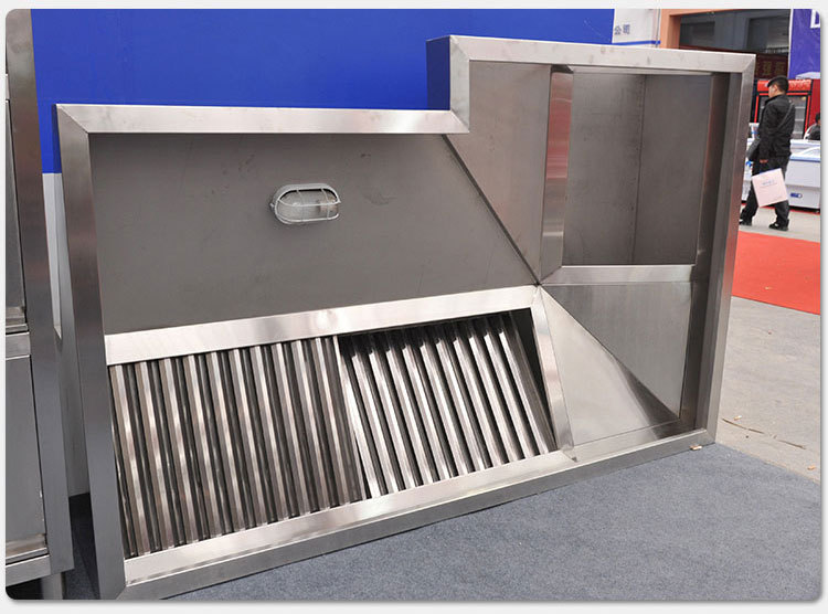 北京厂家定制商用不锈钢排烟罩厨房设备通风管道油烟分离罩