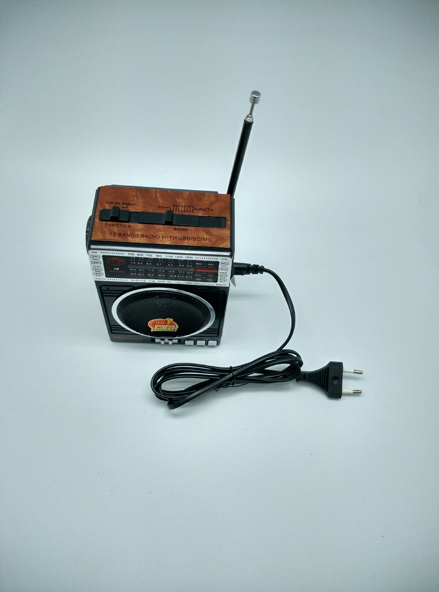 88~108110~220多波段收音机内置扬声器knstar插卡收音机音箱供应