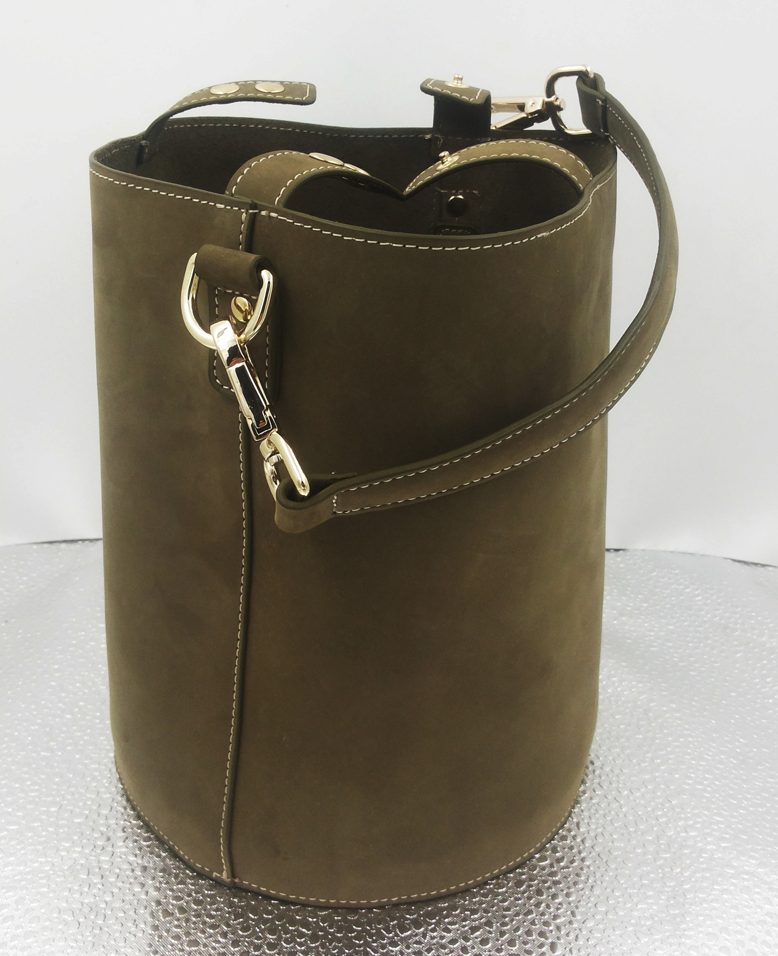 2016新款真皮桶包水桶包女包单肩手提多用头层牛皮 可定制logo