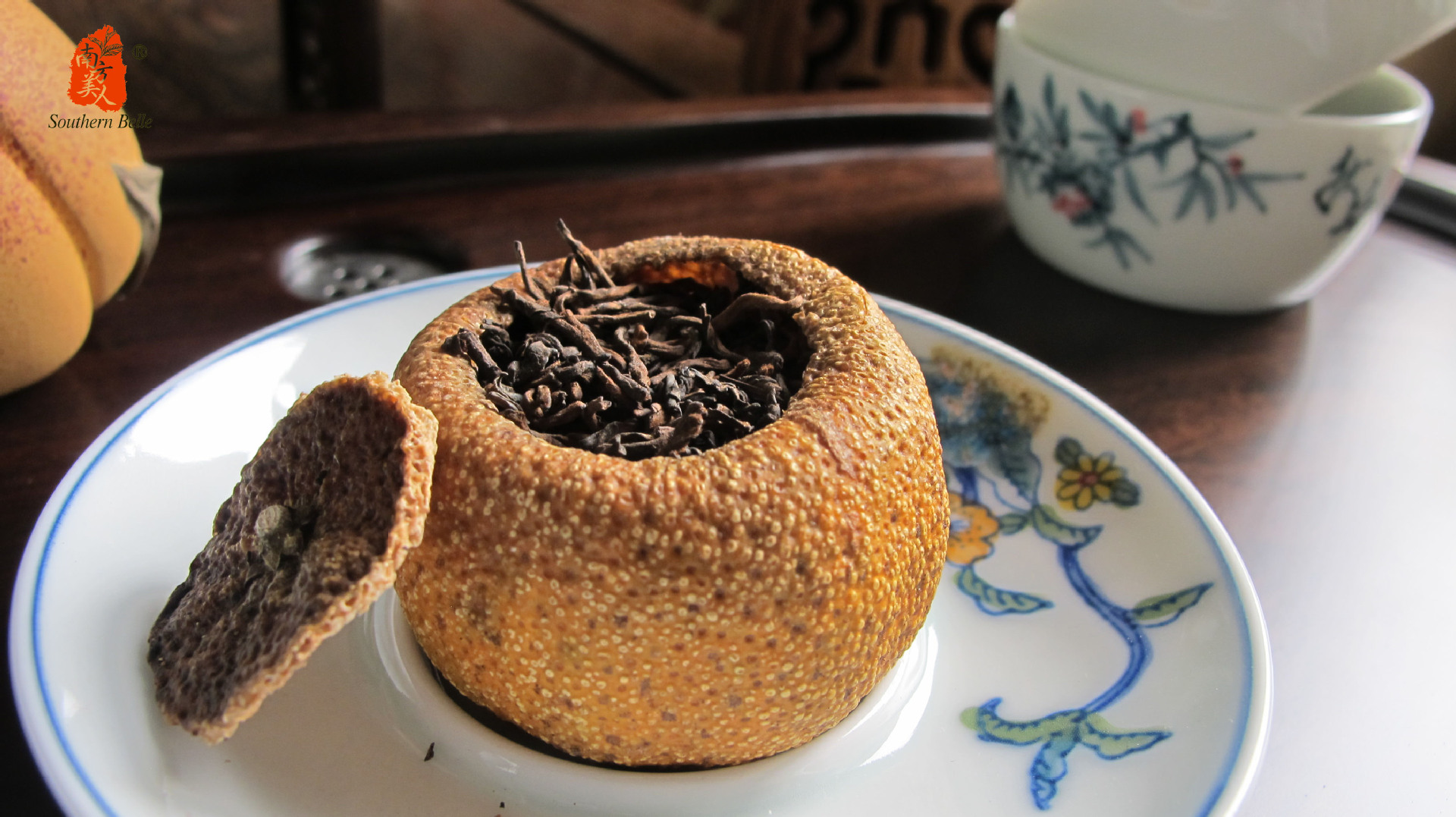 生晒柑普茶桔普茶 广东特产新会陈皮普洱茶 祛痰止咳 暖胃