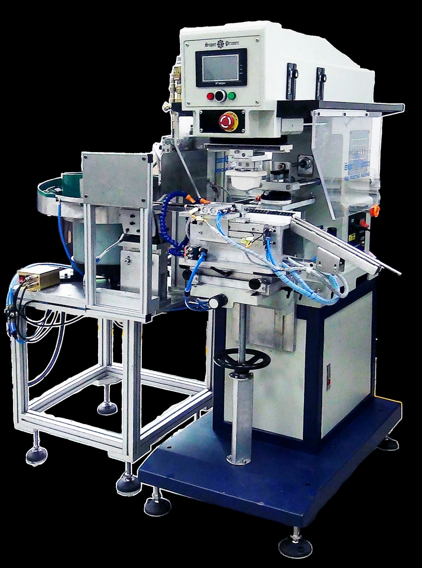 中性笔笔夹移印机设计定制解决方案 全自动上下料单色移印机