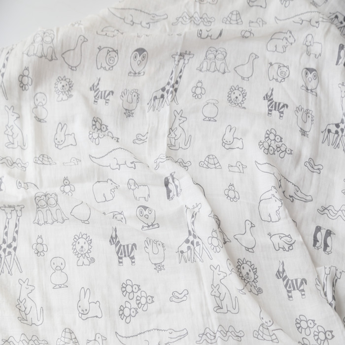 厂家直销 竹纤维纱布婴儿抱毯 柔软吸水浴巾宝宝盖毯 120*120