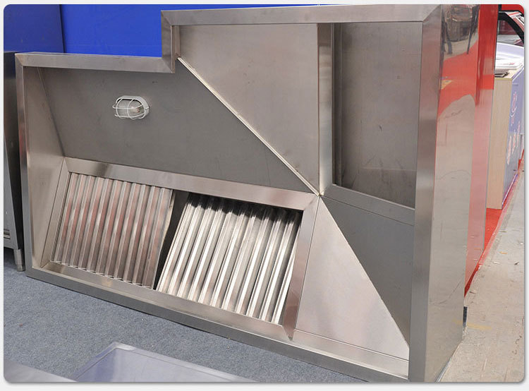 北京厂家定制 商用不锈钢排烟罩 厨房设备通风管道油烟分离罩