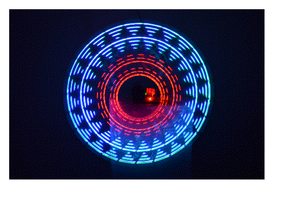 山地自行车夜骑行炫彩风火轮 32图循环双面led风火轮辐条灯 批发