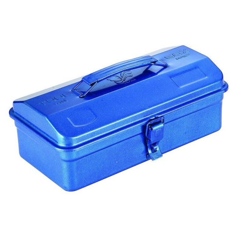 批发 加厚蓝色铁皮多功能工具箱y-280 适用于各种场合称重能力强