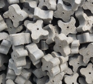 土工席垫,5公分高铁桥梁垫块内撑,混凝土带孔梅花保护层