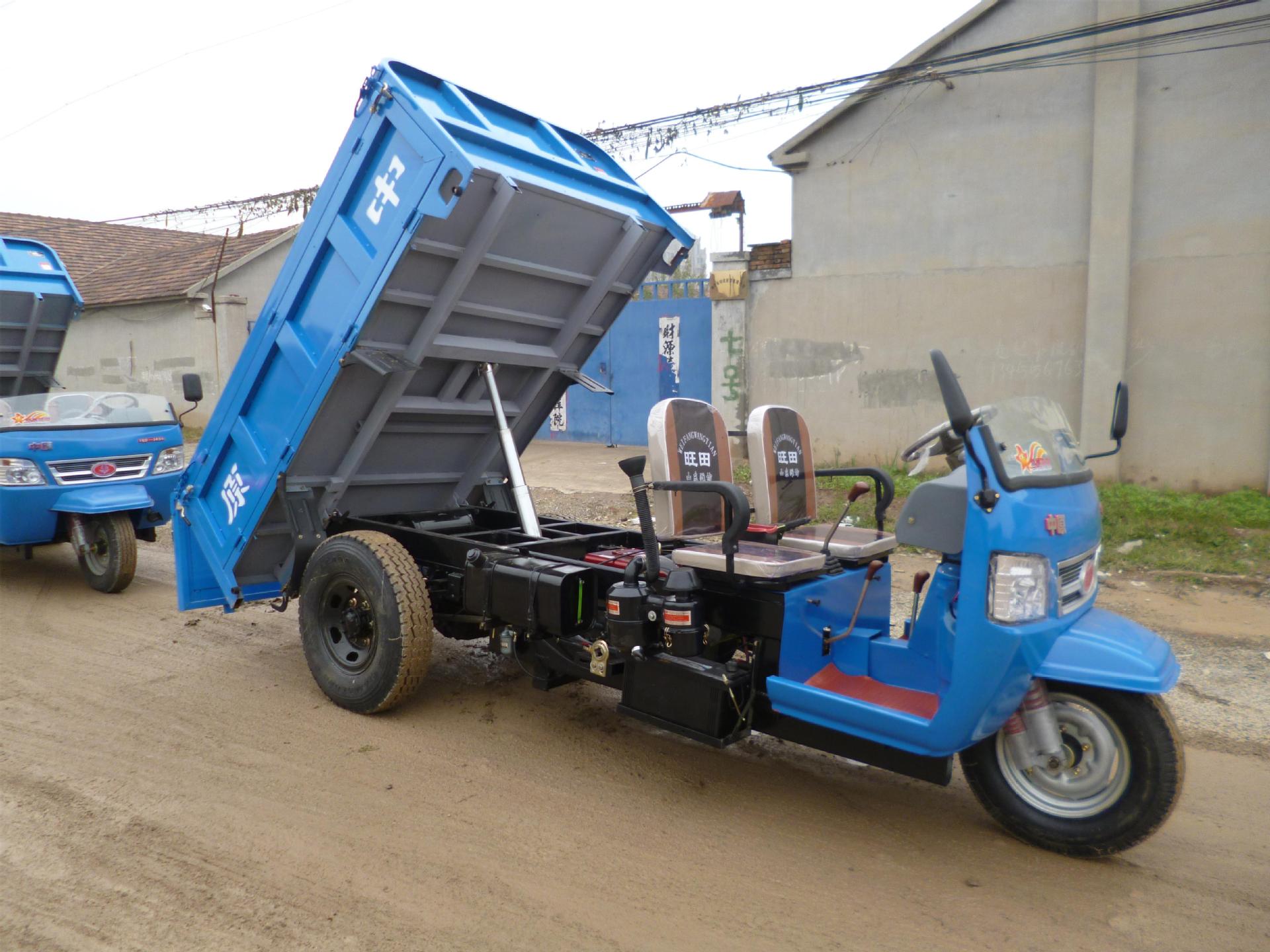 单缸柴油机,轴传动农用自卸三轮汽车,动力强劲不丢失,载重量大