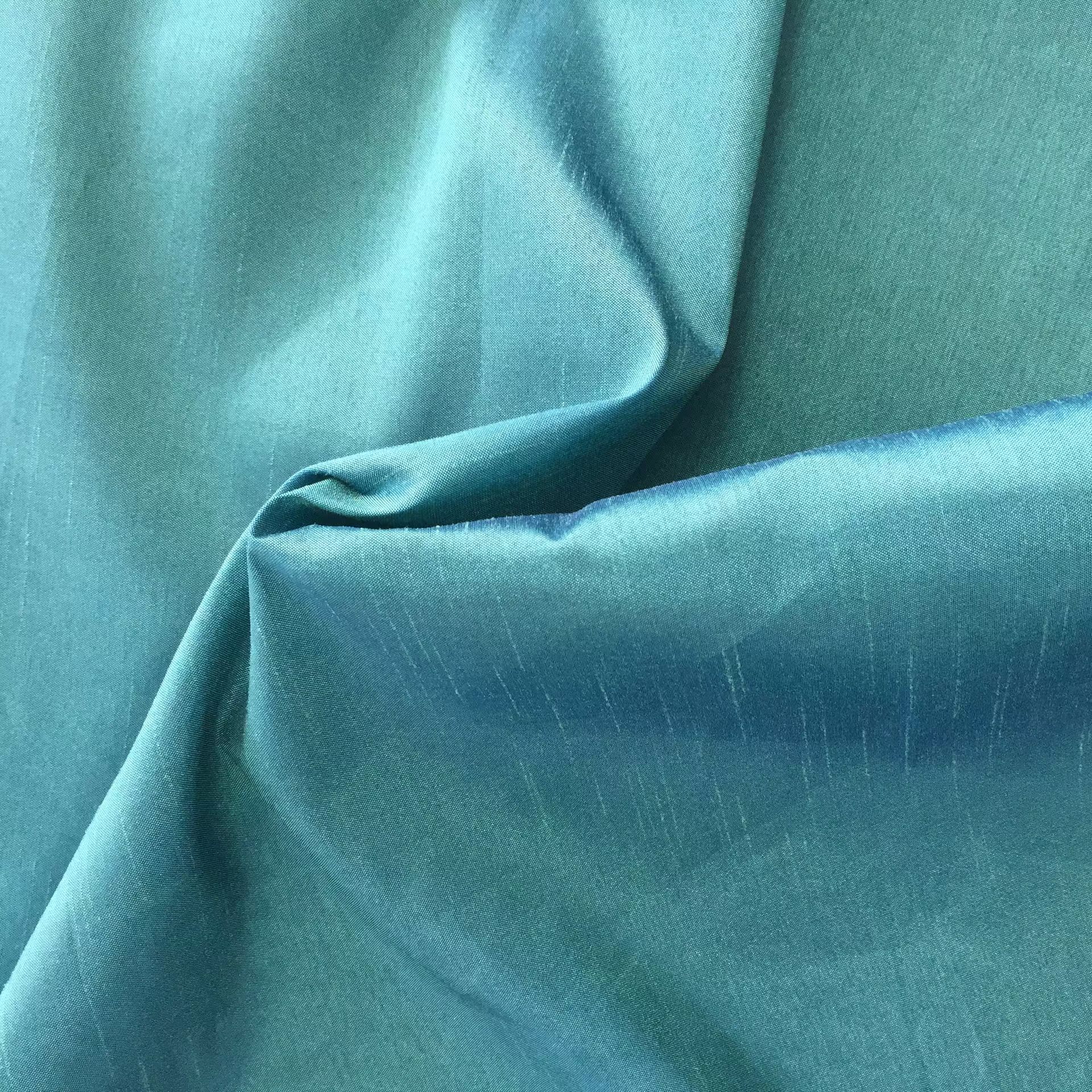 厂家直销全涤竹节布料 仿双宫布料 变色龙阳离子家纺面料