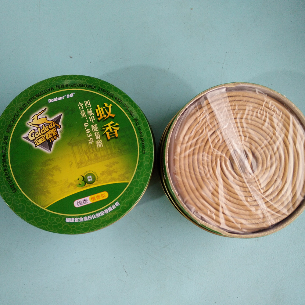 厂家直销 金鹿牌蚊香[檀香型] 5双盘 黄色细盘 驱蚊防虫全国包邮