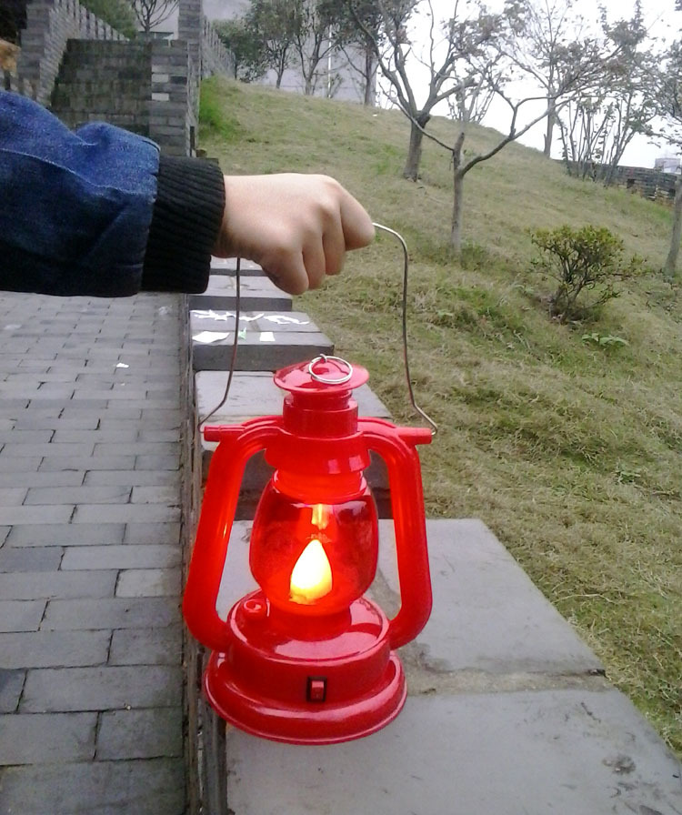 婚庆用品红色充电式子孙灯小夜灯 婚房装饰用新娘油灯仿古马灯