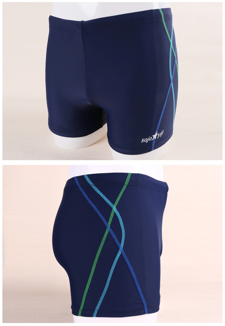 男士泳裤 时尚男士游泳裤平角沙滩泳衣男 大码性感温泉泳裤男批发