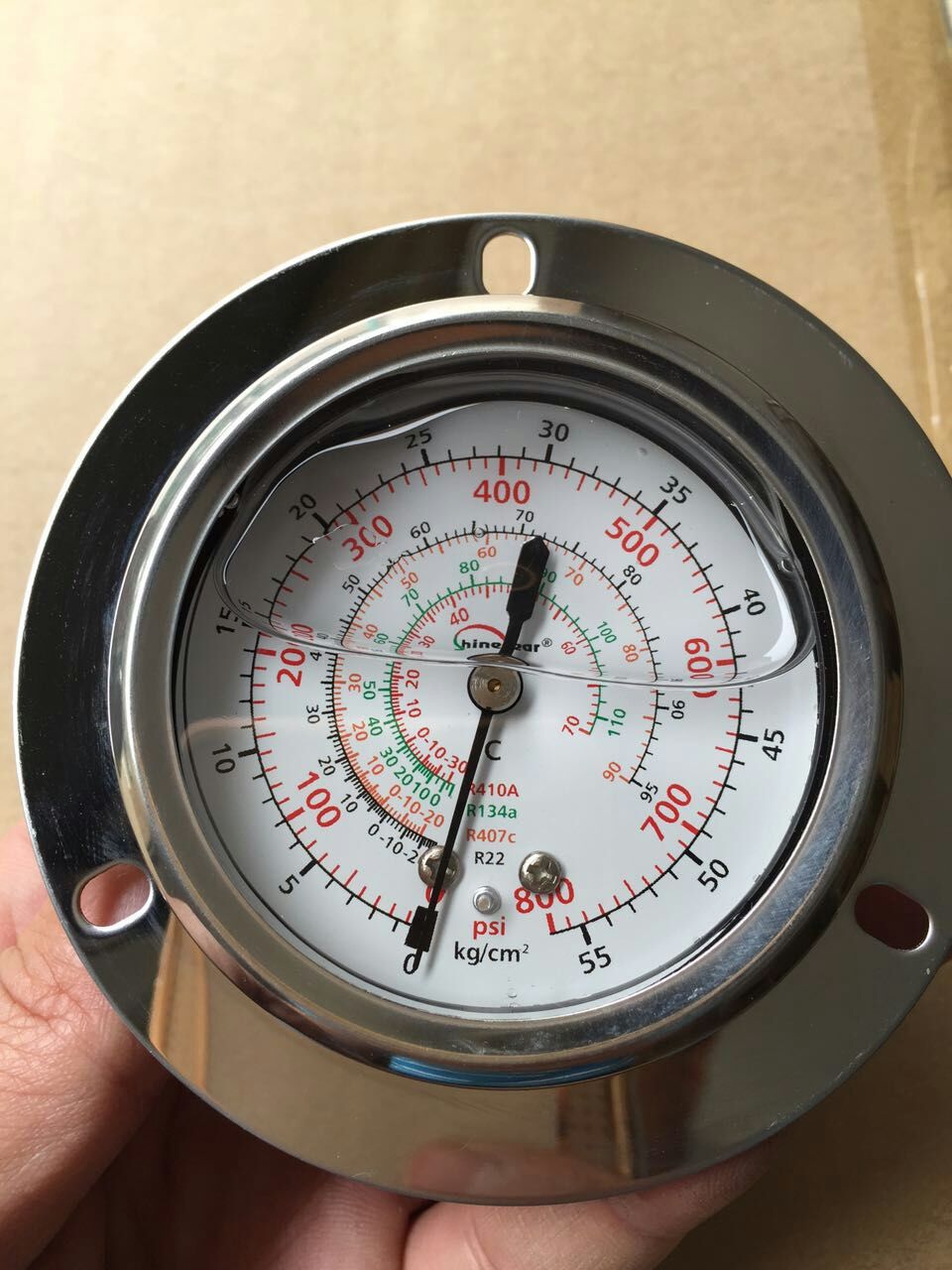 炫翼 ch-134gl空调机油表r22/134/404埋入式压力表 高低压油压表
