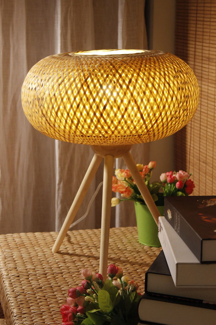 原创设计竹灯客厅餐厅灯现代创意台灯灯具厂家批发竹艺灯饰
