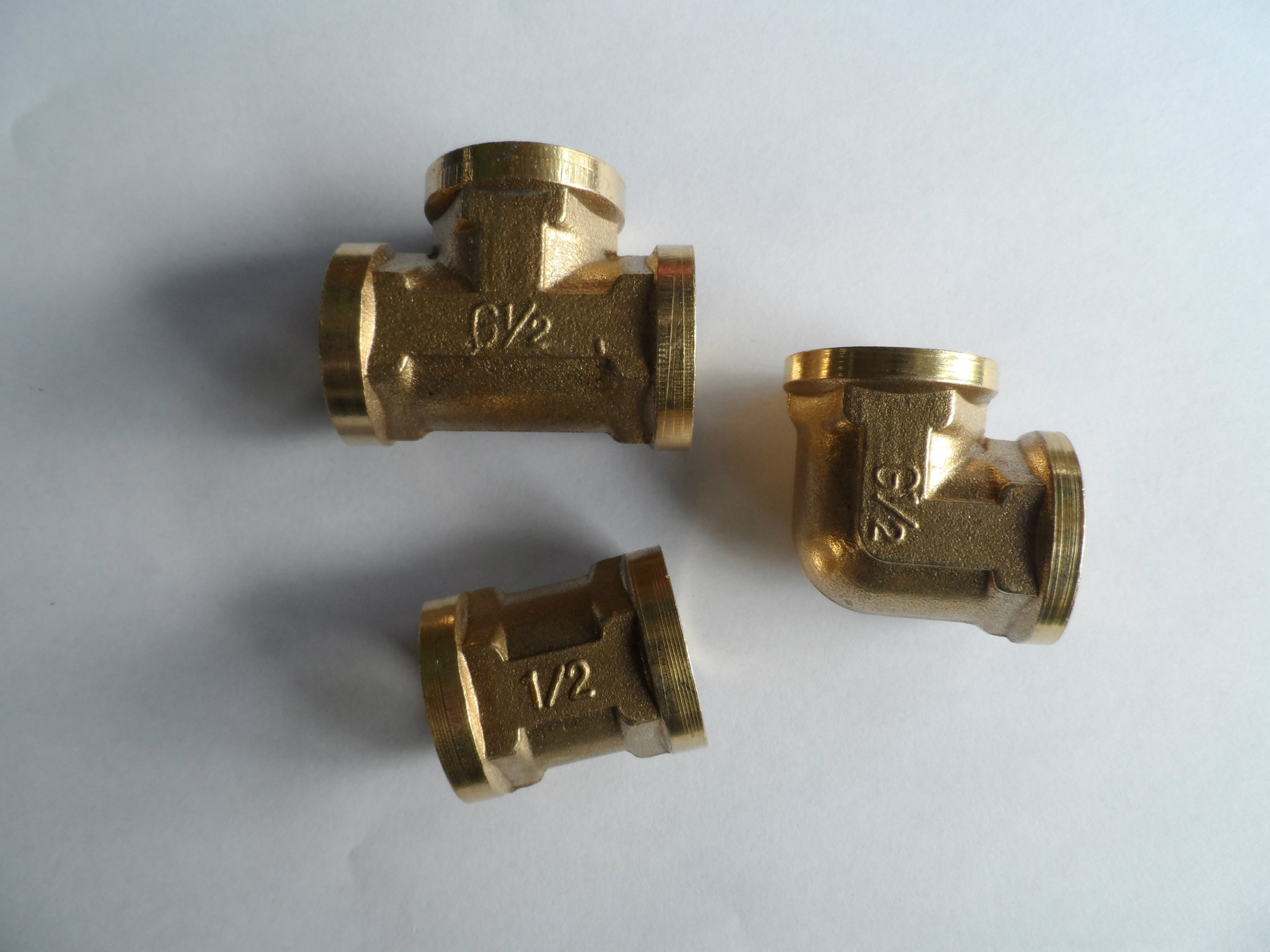 加厚4分 dn15 内丝铜三通 1/2" 内牙铜三通 水管铜三通接头