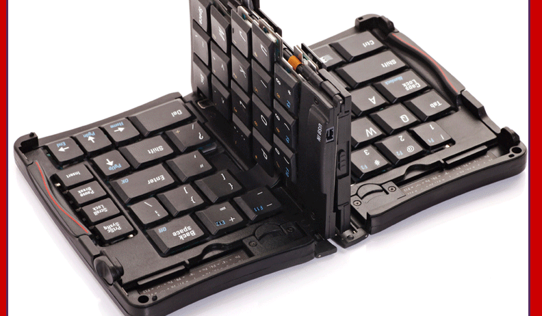 迷你折叠键盘工厂直批kb618abs塑胶无线蓝牙键盘轻巧便捷通用键盘