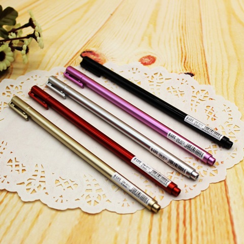 批发东米3013纤细杆中性笔 彩色笔杆0.5mm水笔