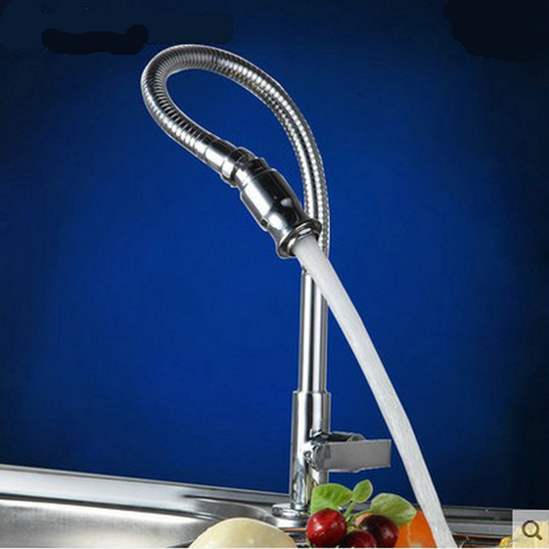 顿鼎8575 厨房单冷水龙头万向管 旋转出水管 厂家直销 一个发货