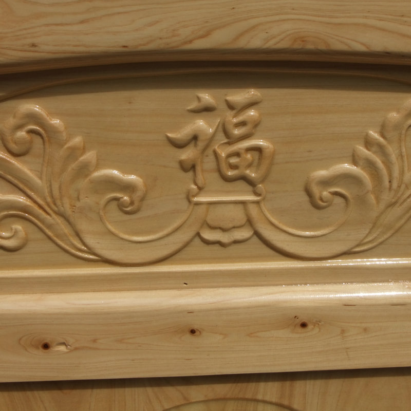 5m新款雕花实木床头床尾 高品质实木床家具