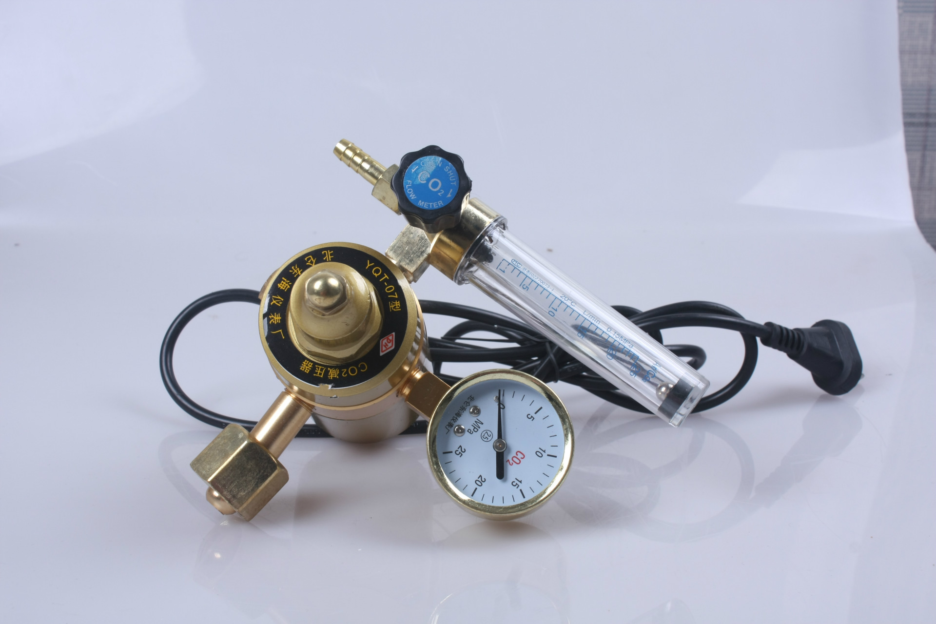 安耐yqt-07二氧化碳气保二保焊机铜体36v加热表流量表减压表