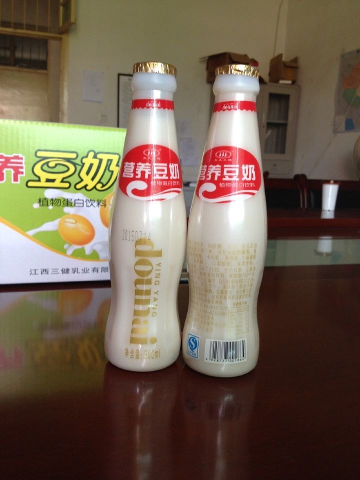 三健厂家直销营养瓶装豆奶300mlx24瓶装