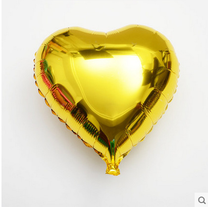 18寸单色桃心 金色